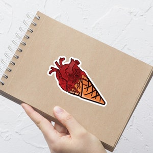 Herz Kegel Bubble-Free Sticker