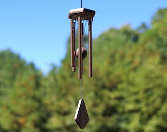 CathMeow 14-Inch Metal Wind Chimes, High-Quality Bronze colored, Essential Outdoor Decor, Handcrafted Outdoor Decor by Artisan