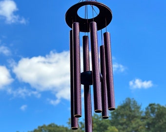 CathMeow 36-Inch Metal Wind Chimes, Deep tone, Copper Red colored, High-Quality Essential Outdoor Decor