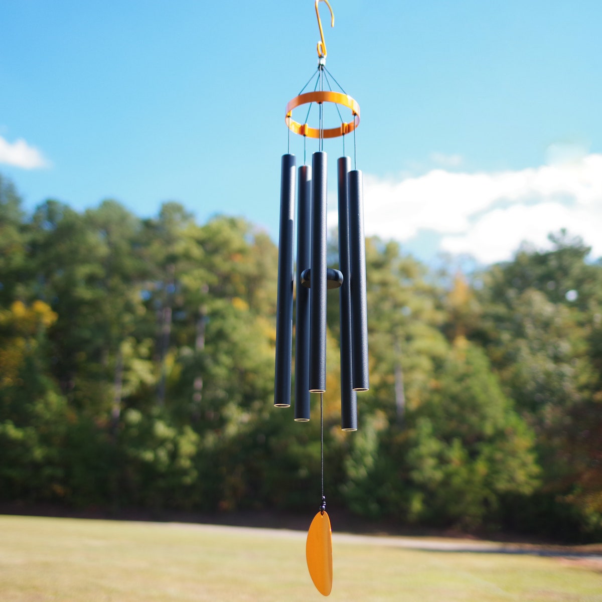 35-inch Grand Harmony Wind Chimes, Regal Resonance Deep Tone, High-quality Black Colored, Essential Outdoor Decor Handcrafted - Etsy