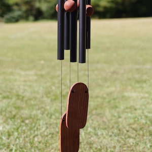 35-Inch Metal Wind Chimes, Deep tone, High-Quality Black colored, Essential Outdoor Decor, Handcrafted Outdoor Decor image 5