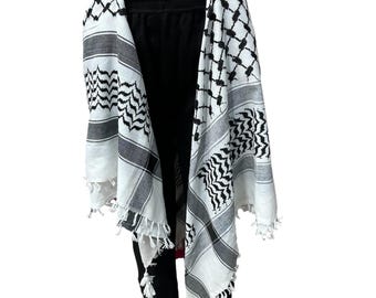 Sciarpa Pied De Poule, Keffiyeh, Arafat Hatta, Sciarpa Ampia In Cotone - Foto 7