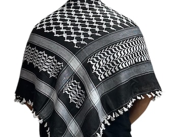 Keffiyeh Palestina Autentica Sciarpa Palestinese Wrap Cotton - Foto 5