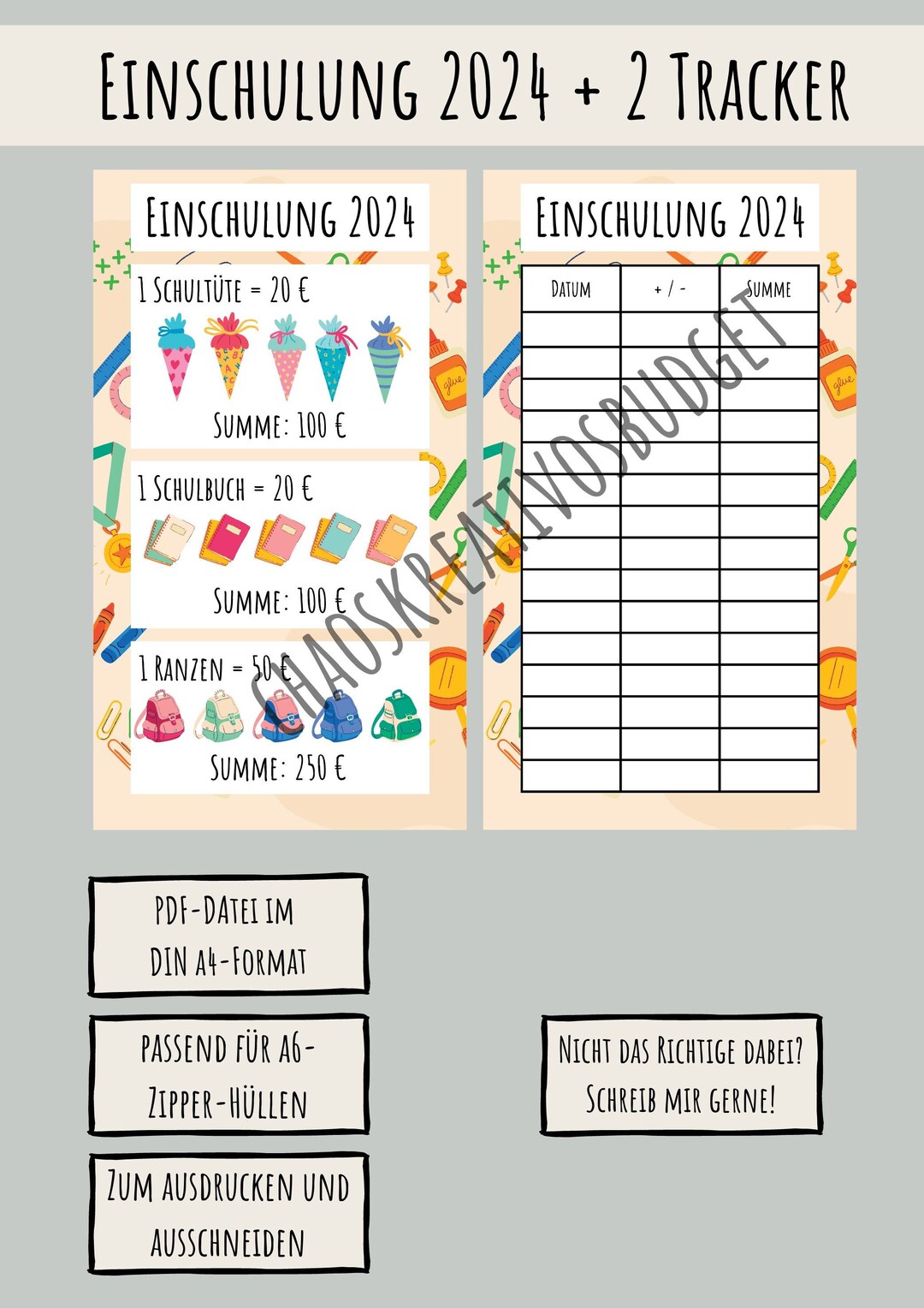 Einschulung 2024 Spartopf PDF Download Schulstart - Etsy