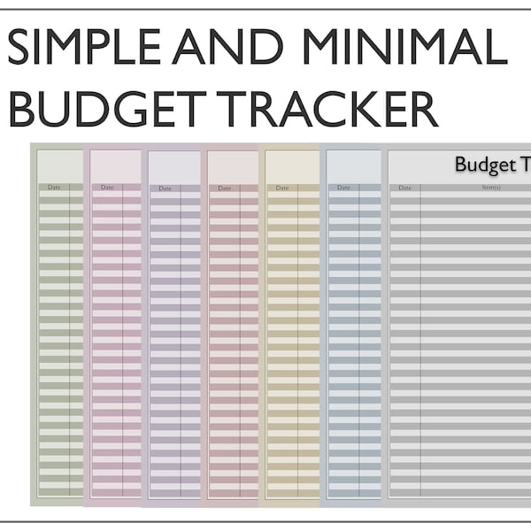 Minimal Digital Budget Tracker Simple Tracker for Expenses and Savings, Use on Goodnotes planner PNG PDF JPG available