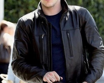 Nicholas Hoult Leather Jacket Men Celebrity Jacket Celebrity