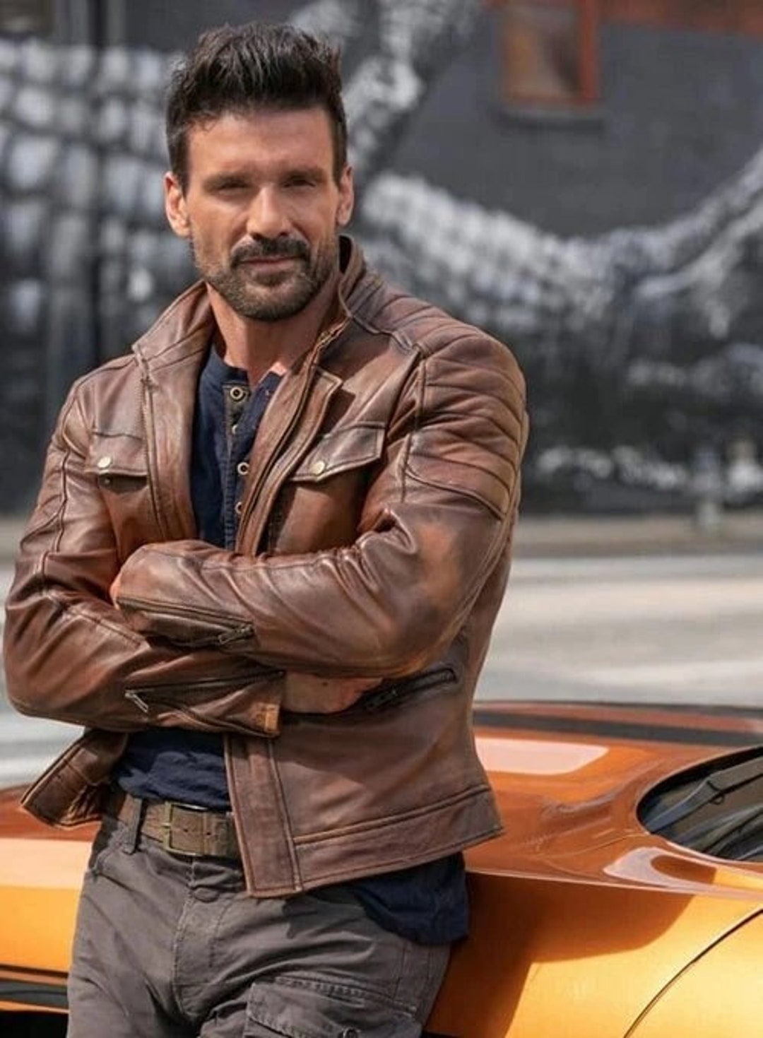 Cargo Pants Frank Grillo Boss Level Leather Jacket Chaqueta De