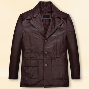 Johnny Depp's fashionable leather blazer in France style