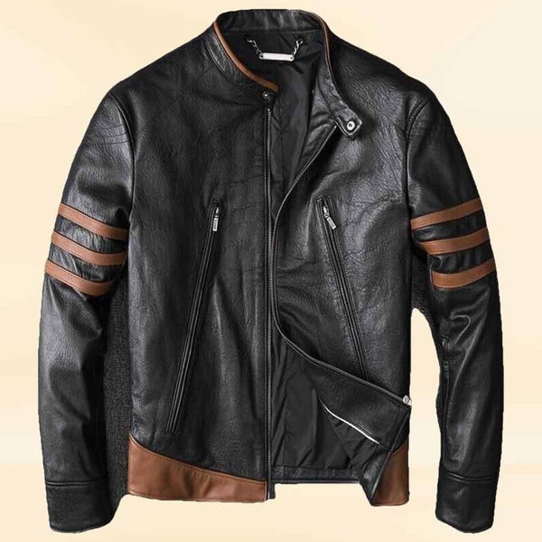 Men Celebrity Leather Jacket Inspired by X-men