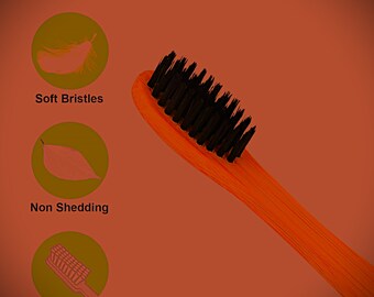 Bamboo Toothbrushes Natural EcoFriendly Soft Bristles Bamboo Toothbrush, BPAFree Biodegradable Compostable Charcoal Organic GreenWooden