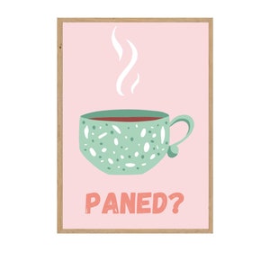 Cymraeg, Paned Print - Welsh, Cuppa Kitchen Print