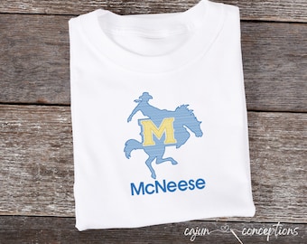 McNeese State Universität Logo | Go Poke | Cowboys | Stickdatei
