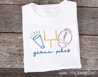 Megaphone, Field Goal, Football Trio | Embroidery Design