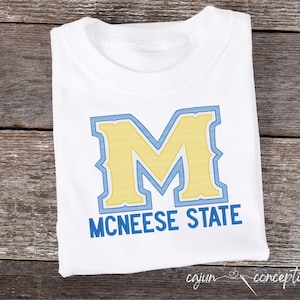 McNeese State University | Letter M | Embroidery Design