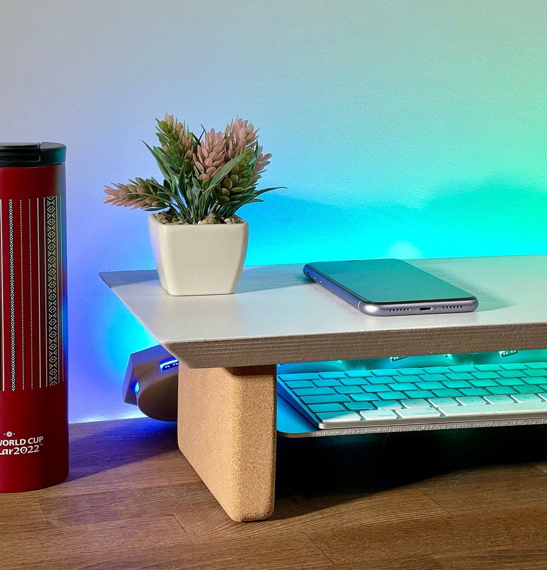 Oak Monitor Stand Monitor Stand Desk Shelf Wooden Monitor Stand Desk