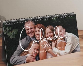 Personalized Family Photo Desk Calendar: Custom Keepsake Gift
