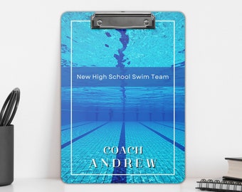 Custom Swim Team Clipboard,Branded Personalized Coach Clipboards,Personalized Gifts,Swim Coach Clipboards,Stationery Supplies, Clipboard Slp