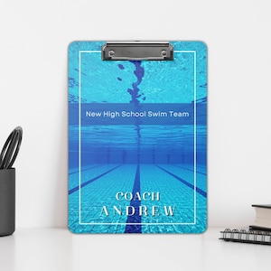 Custom Swim Team Clipboard,Branded Personalized Coach Clipboard,Personalized Dry Erase Clipboard,Swim CoachStationery Supplies,Clipboard Slp