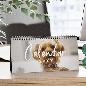 Personalized Desk Pet Calendar,Desk Dog Calendar 2025,Desktop Calendars,Planners,Custom Dog Photos Calendar,Cat Calendar Desk Photo Calendar