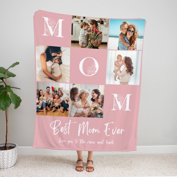 Custom Photos Blanket for Mother,Mothers Day Gift,Mother's Day Photos Blanket for Grandmother,Gifts for Mom,Gifts for mother,Newly Mom Gifts