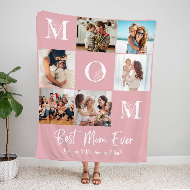 Custom Photos Blanket for Mother,Mothers Day Gift,Mother&#39;s Day Photos Blanket for Grandmother,Gifts for Mom,Gifts for mother,Newly Mom Gifts