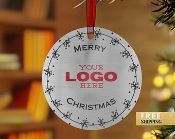 Personalized Business Logo Ornament,Custom Employee Gift,Custom Company Logo Ornament,Bulk Christmas Company Ornament,Corporate Christmas