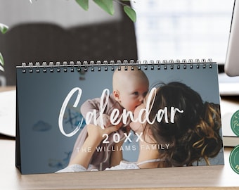 Personalized Desk Calendar,Desk Calendar 2024,Desktop Calendars,Planners,Custom Family Photos Calendar,Desk Photo Calendar,Family Calendar