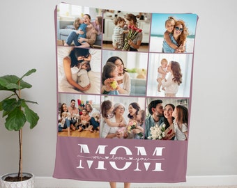 Benutzerdefinierte Fotos Decke für Mutter, Muttertagsgeschenk, Muttertag Fotos Decke für Großmutter, Geschenke für Mama, Geschenke für Mutter, Neu Mom Geschenke