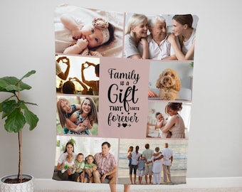 Personalized Family Photo Blanket,Custom Photo Collage Blanket,Custom Family Photos Blanket,Family Gift,Personalized Blanket with Picture