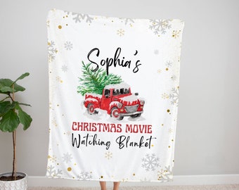 Personalisierte Weihnachtsfilm Decke: Benutzerdefinierte Familienname Fleece Decke