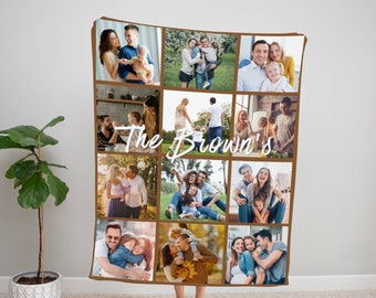 Personalized Family Photo Blanket: Custom Collage Throw
