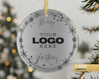 Custom Business Logo Bulk Christmas Ornaments,Office Ornaments,Corporate Ornament,Business Logo Ornaments,Company Logo Christmas Ornaments