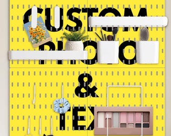 Anpassat Pegboard Organizer Kit: Väggförvaring med krokar och lådor