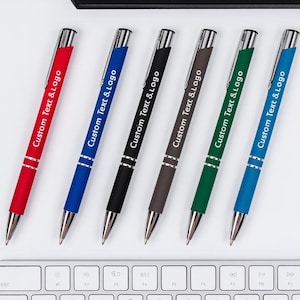 Custom Logo Electra Soft Touch Metal Pens: Bulk Personalized Ballpoint Pens
