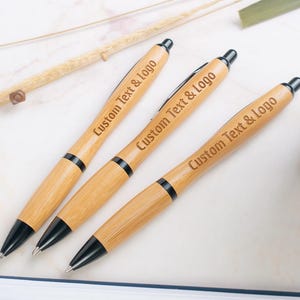 Custom Engraved Bamboo Pens: Bulk Personalized Business Logo Pens