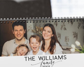 Custom Family Photo Desk Calendar: Personalized Keepsake Gift