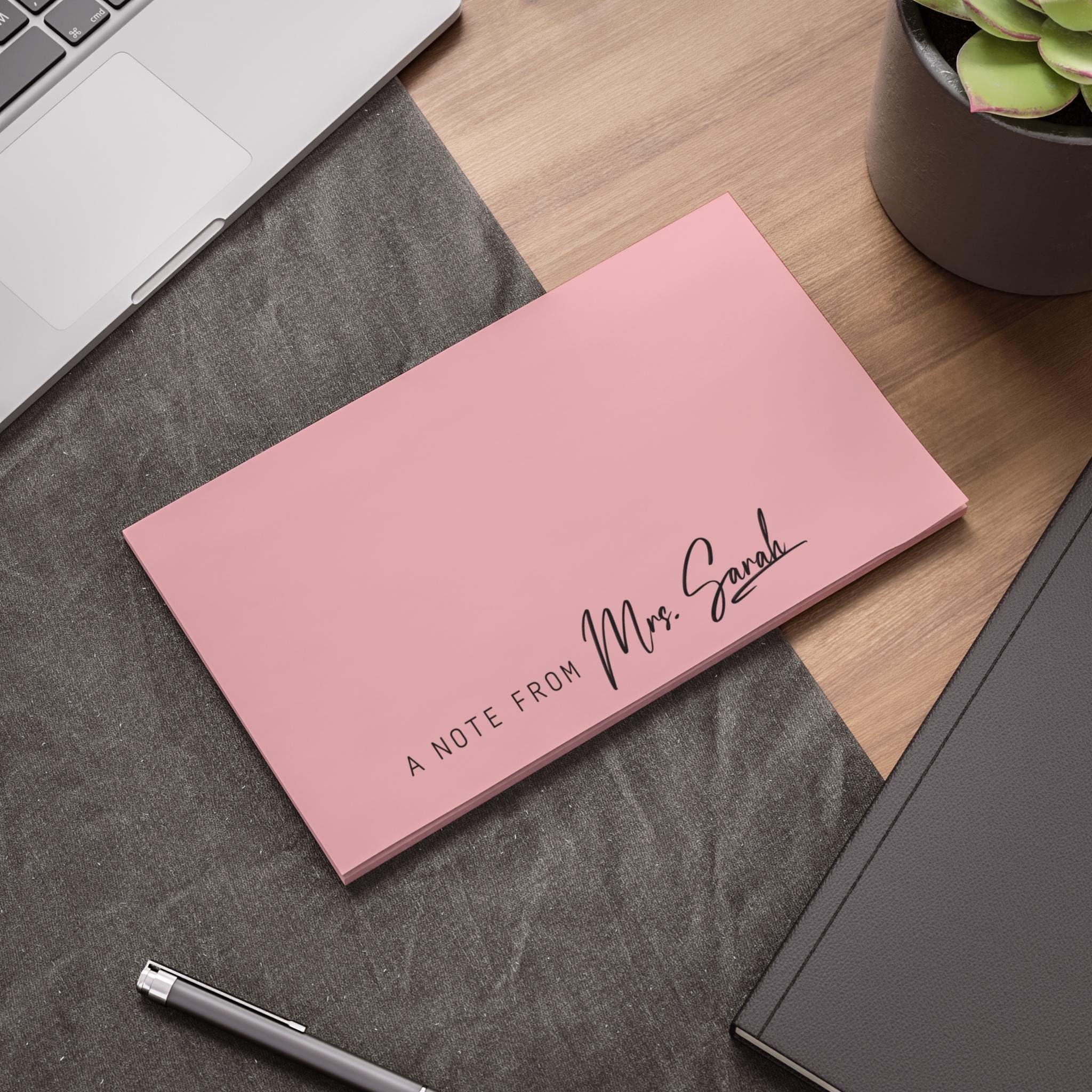 Personalized Name Sticky Notes: Custom Office Memo Pads - Etsy