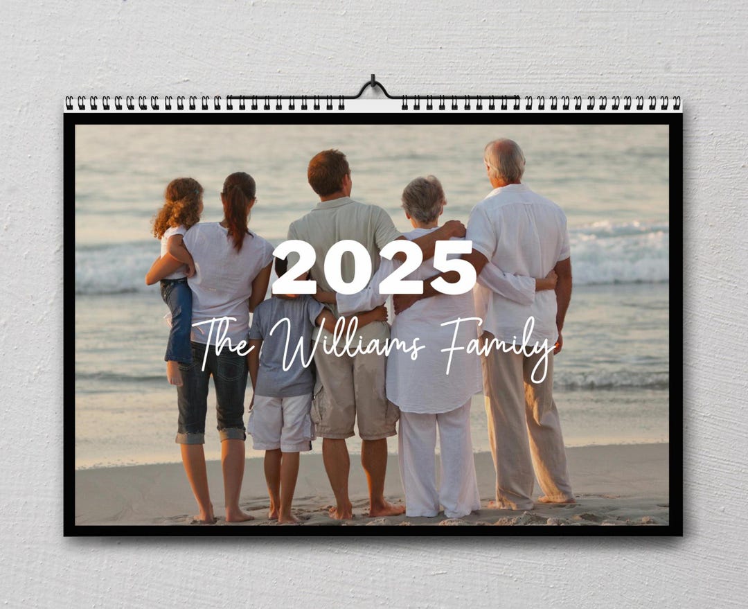Custom Family Photos Calendar 2025,personalized Familly Photo Wall