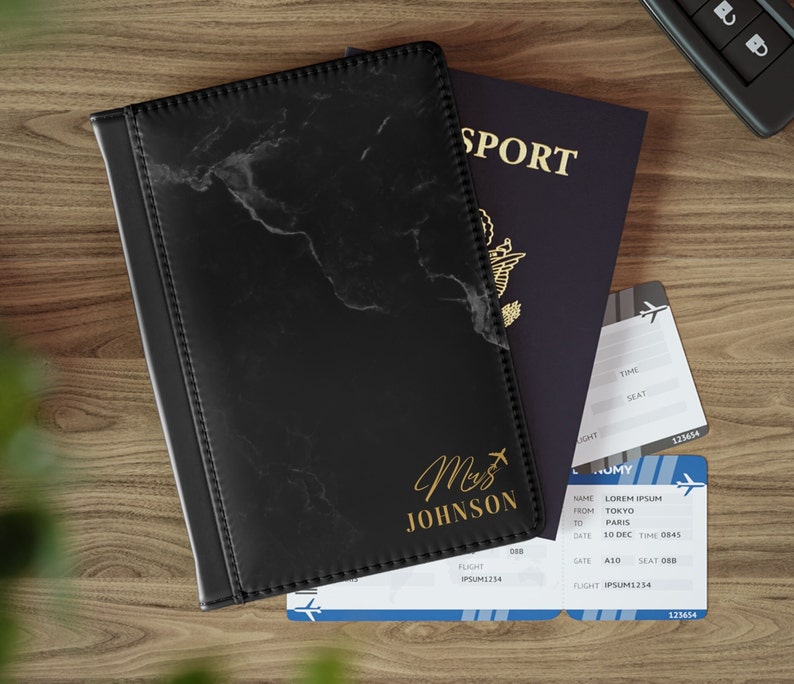 Personalized Couple Passport Cover Luggage Tagscouple Custom Etsy