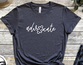Autism Awareness Shirt, Autism  Advocate Shirt, Autism Tshirt, Autism Mom Tee, Autism Support Shirt, Accept Adapt Advocate, Neurodiversity