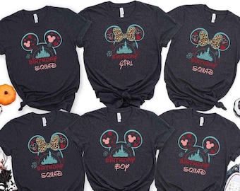 Disney Birthday Squad Shirt, Disney Birthday Trip Shirt, Custom Birthday Matching Shirt, Disneyland Birthday Tee, Epcot WDW Castle Vacation