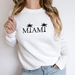 Vintage Miami Sweatshirt, Miami Palm Tree Shirt, Miami Crewneck, Miami Hoodie, Miami Tee, Miami Gift, Miami College Shirt, Florida Shirts