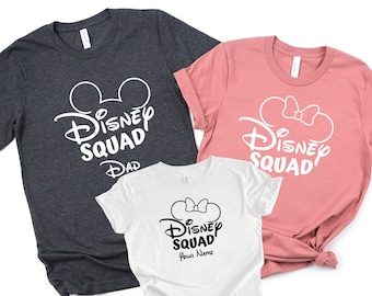 Disney Squad Shirt, Disney Trip Shirt For Family, Disney World Vacation Shirt For Group, Custom Family Vacation Shirt, Disney Matching Shirt