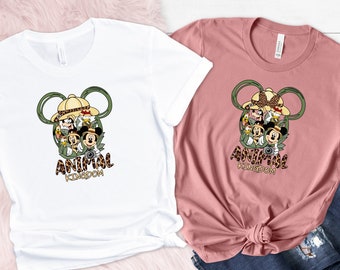 Gift For Disney Shirts, Animal Kingdom Mickey And Friends Shirt, Leopard Disney Safari Shirts, Theme Park Shirt Women Men Kids Family