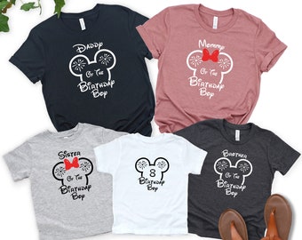 Birthday Boy Family Shirts, Family Birthday Shirts, Disney Birthday Group Shirt, Matching Outfit, Kids Birthday Tee, Personalized Age-Name