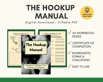The Hookup Manual || Digital Download & Fillable PDF || Worksheets and Challenges || One night stands, casual sex guide, dating, fun sex