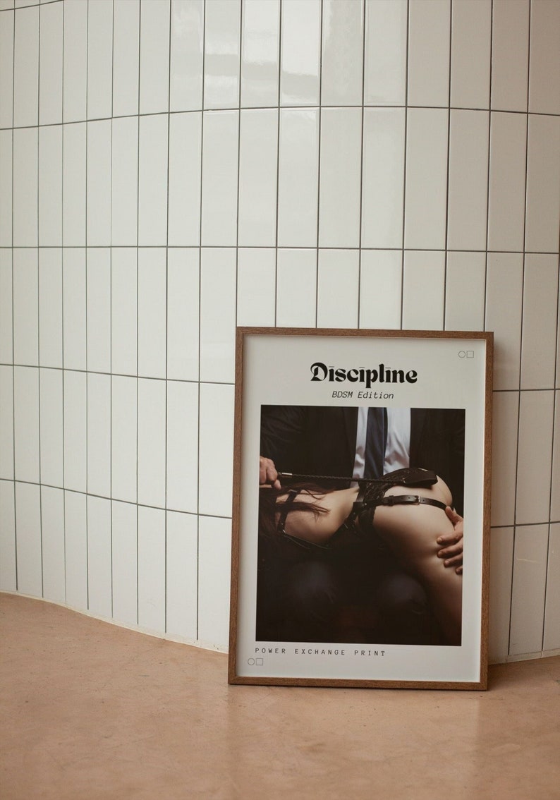 BDSM Print discipline, Digital Download Wall Art Kink, Bondage, Discipline, Dominant, Submissive