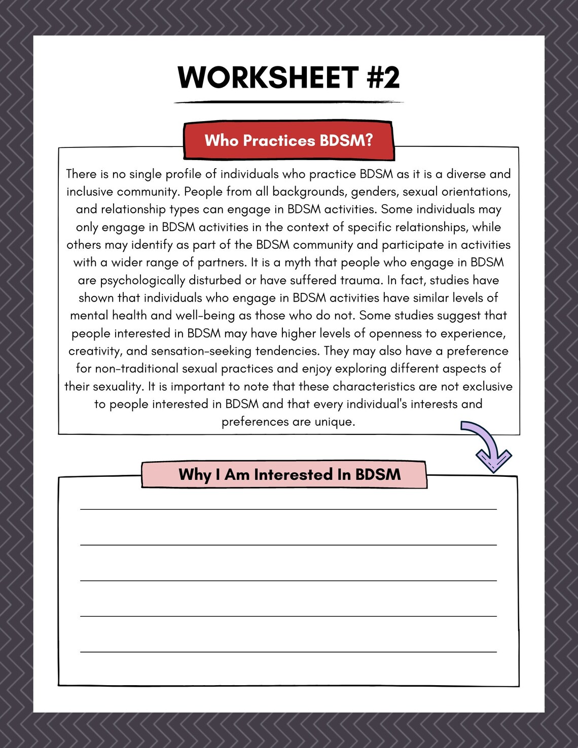 The BDSM Manual | Printable &amp; Fillable | 55 Total Pages, Worksheets, Information, Challenges ...