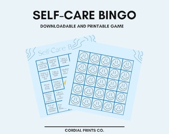 Self-Care Bingo Game • 24 Self-Care Ideas • Digital Printable Game • Self Care Activities, Ideas, and Inspiration for All Ages