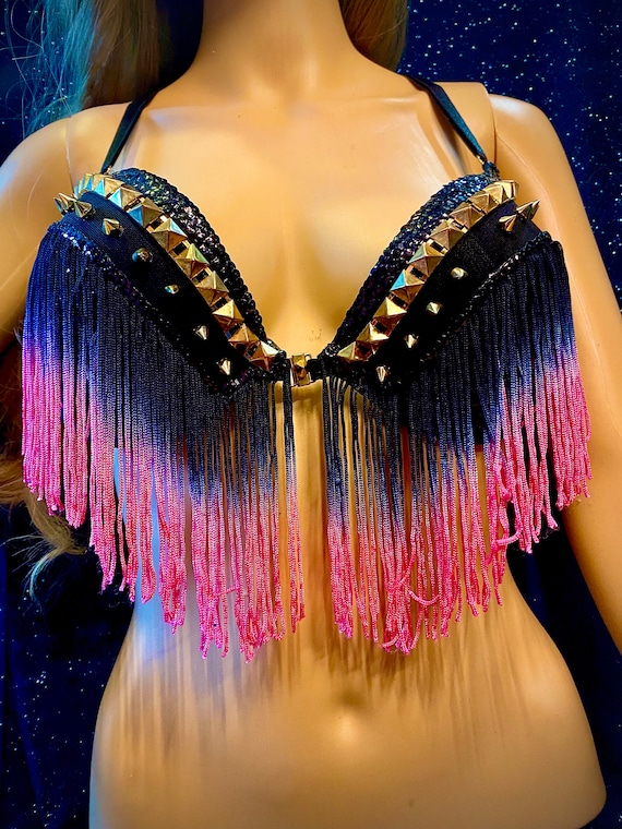 Pink Panther Fringe Bra - Etsy